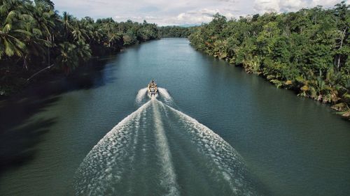 Scenic view of river against sky