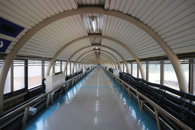 Interior of empty railway bridge