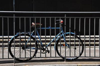 Bicycle parked on footpath