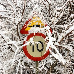 Close-up of road sign