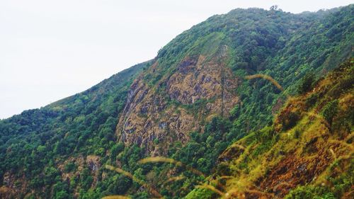 Scenic view of mountains against clear sky