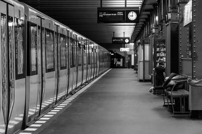 Metro train at subway station