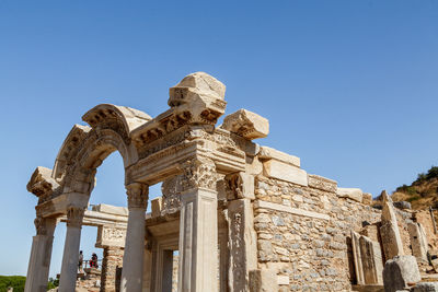 Low angle view of  the temple of hadrian