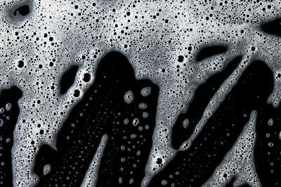 Full frame shot of wet glass