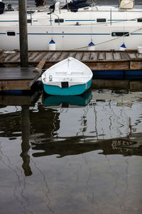 Boats in lake