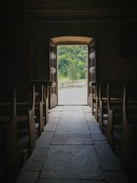 Empty corridor of building