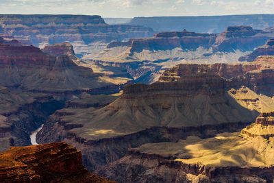 Aerial view of rock formations