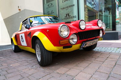 Vintage car on street