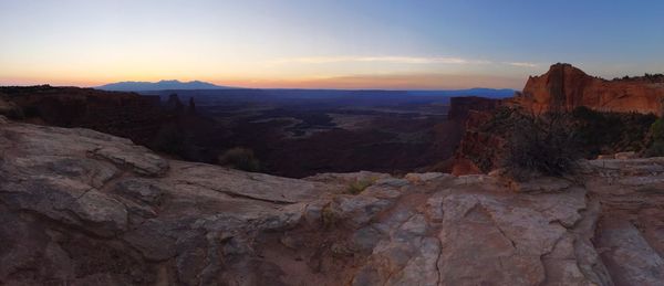 Rock formations at sunset