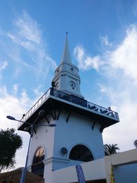 Low angle view of traditional building against sky