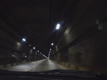 Road passing through tunnel