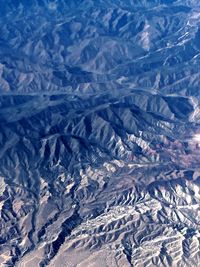 Aerial view of dramatic landscape