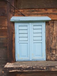 Close-up of closed window