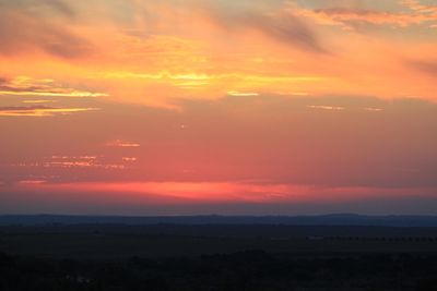 Scenic view of landscape at sunset