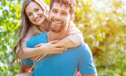 Portrait of a smiling young couple