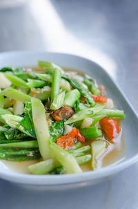 Close-up of meal served in bowl