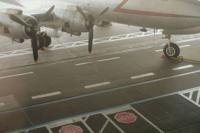 Airplane on airport runway