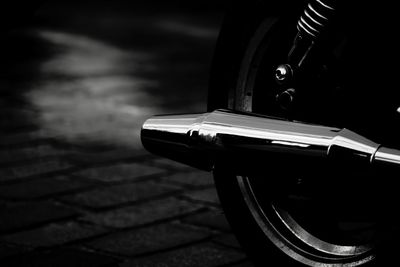 High angle view of vintage car on street