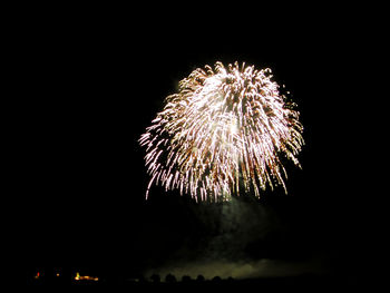 Low angle view of firework display