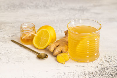 Close-up of drink on table