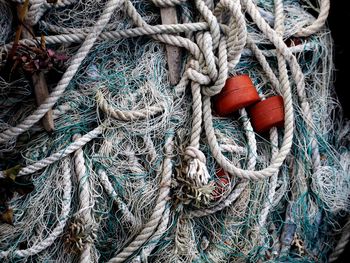 Full frame shot of fishing net