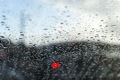 Raindrops on glass window