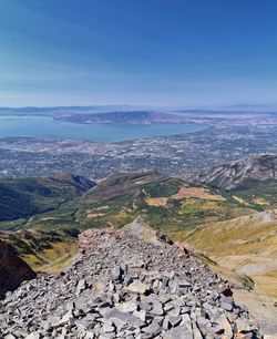 Timpanogos hiking trail landscape views in uinta wasatch cache national forest utah