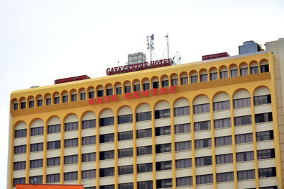 Low angle view of building against clear sky