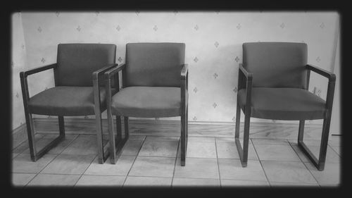 Empty chairs in a room