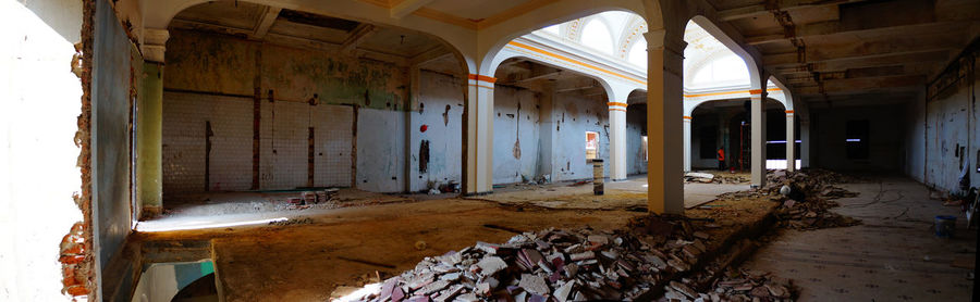 Interior of abandoned building