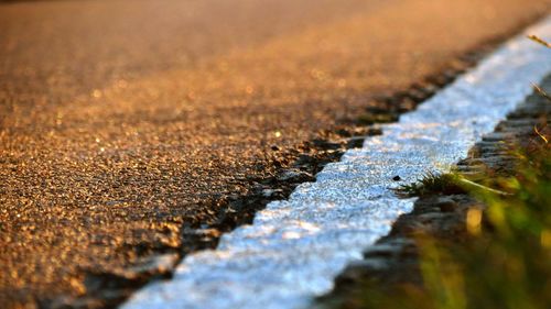 Surface level of snow covered landscape