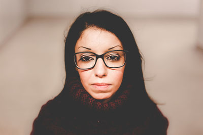 Close-up portrait of young woman