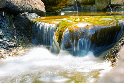 Scenic view of waterfall