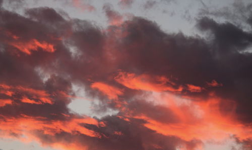 Low angle view of cloudy sky