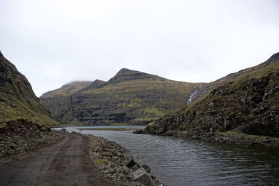 Road leading towards mountains