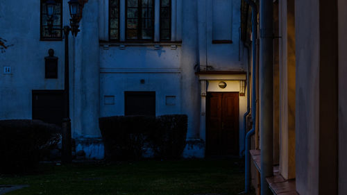 Entrance of old abandoned building