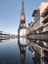 Bridge over river in city