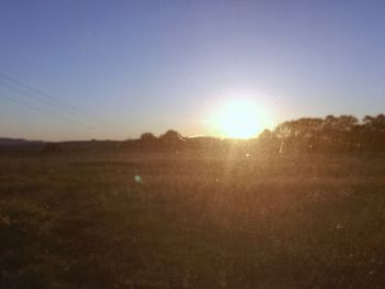 Scenic view of landscape against sky during sunset