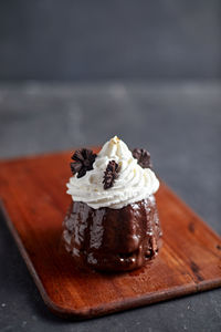 Close-up of cake on table