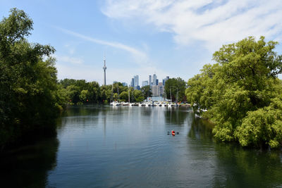 Scenic view of river against sky