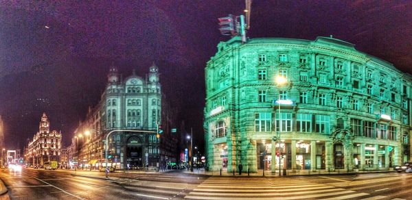 City street at night