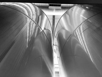 High angle view of empty road