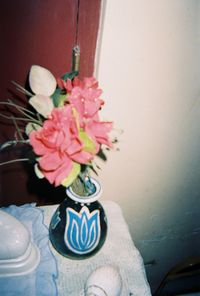 Close-up of flowers in vase at home