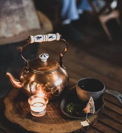 Close-up of tea on table