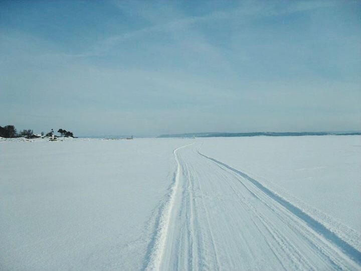 PANORAMIC VIEW OF SNOW COVERED LANDSCAPE