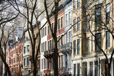 Low angle view of buildings in city