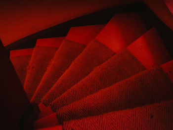 High angle view of spiral staircase