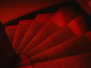 High angle view of spiral staircase