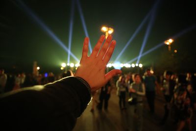 People enjoying at night