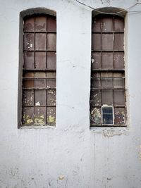 Closed window of old building